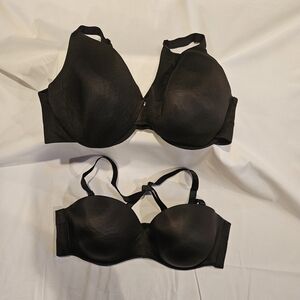 Cacique Black Seamless T-Shirt Bras Duo